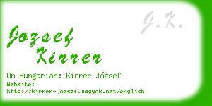 jozsef kirrer business card