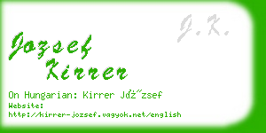 jozsef kirrer business card